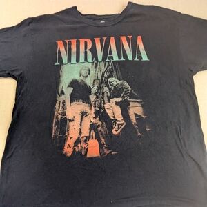 Nirvana By Old Navy Colorful Band Tee Shirt Size Large.